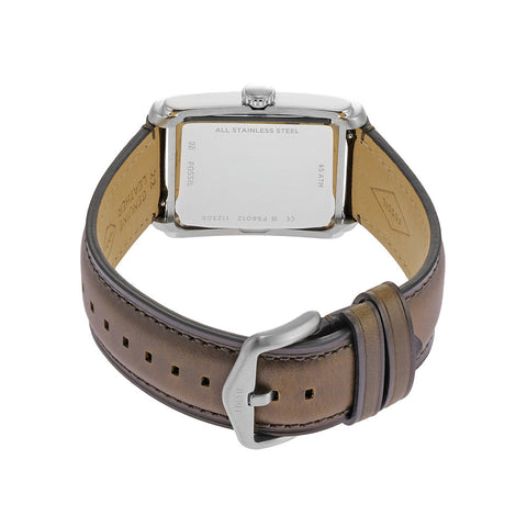 Fossil Carraway Three-Hand Brown Leather Watch - FS6012