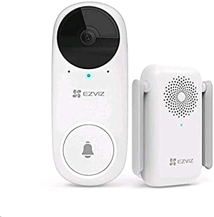 EZVIZ DB2C Wirefree Video Doorbell with Chime, 1080p Smart Home Security Camera with Rechargable Battery Powerd, Two Way Talk, Waterproof Design, Human Detection, Night Vision, Cloud/SD Storage