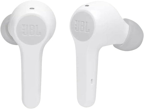 JBL Tune 215TWS True Wireless In-Ear Headphones, Pure Bass Sound, Built-In Mic, 25 Hours of Battery, Ultra-Comfortable Fit, Dual Connect, Voice Assistant, Fast USB Type-C - White, JBLT215TWSWHT