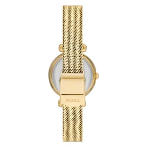 Fossil Tillie Mini Three-Hand Gold-Tone Stainless Steel Mesh Watch - BQ3898