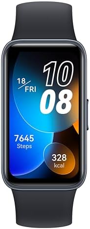 HUAWEI Band 8 Smart Watch, Ultra-thin Design, Scientific Sleeping Tracking, 2-week battery life, Compatible with Android & iOS, 24/7 Health Management, Black