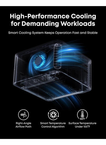 Anker Prime TB5 Docking Station, 14 Ports Thunderbolt 5 Docking Station with 140W Max Charging, 120Gbps Max Transfer, Ambient LED Lighting, Cooling System, Up to 8K Display for Thunderbolt 5/4 Laptops