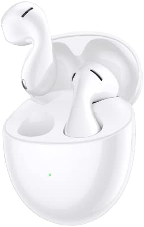 HUAWEI FreeBuds 5 Wireless Earphone, TWS Bluetooth Earbuds, Unique Design, Hi-Res sound, AI Call noise cancellation, Super charge, Long battery life, Dual device connection, Water resistance, White