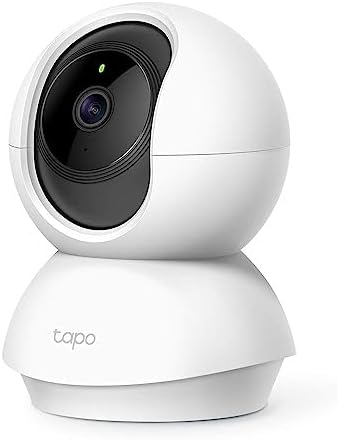 TP-LINK Tapo Pan/Tilt Smart Security Camera, Indoor CCTV, 360° Rotational Views, Works with Alexa&Google Home, No Hub Required, 1080p, 2-Way Audio, Night Vision, SD Storage, Device Sharing(Tapo C200)