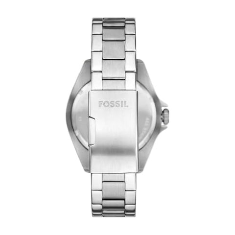 Fossil Dalton Three-Hand Stainless Steel Wrist Watch for Men, Black/Silver