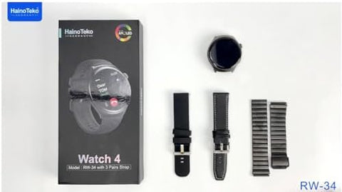 Haino Teko Germany RW-34 AMOLED Display Smart Watch with 3 Pair Strap For Men's and Boys