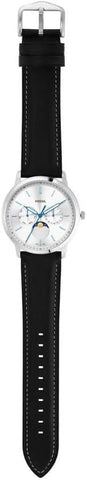 Fossil Mens 42 mm Neutra Minimalist Black Dial Stainless Steel Analog Watch - FS5906, Multicolour