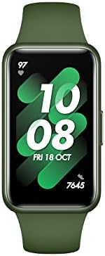 HUAWEI Band 7 Smartwatch Health and Fitness Tracker, Slim bezel less screen, 2 week battery life, 55029048, Small, Wilderness Green