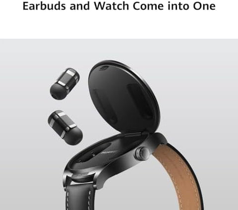 HUAWEI WATCH Buds, Earbuds & Watch Come into 1, Innovative Touch Controls, AI Noise Cancellation Calling, Lightweight, Health Management, Advanced Design, Durable, Compatible with Android & iOS, Black