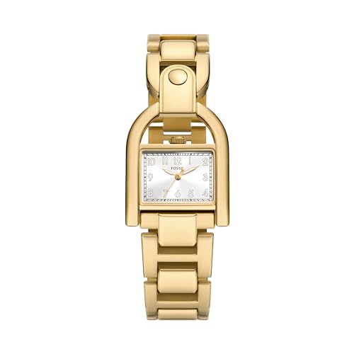 Fossil Women's Harwell Quartz Stainless Steel Three-Hand Watch, Color: Gold (Model: ES5327)