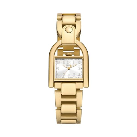 Fossil Women's Harwell Quartz Stainless Steel Three-Hand Watch, Color: Gold (Model: ES5327)