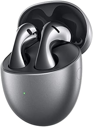 HUAWEI FreeBuds 5 Wireless Earphone, TWS Bluetooth Earbuds, Unique Design, Hi-Res sound, AI Call noise cancellation, Super charge, Long battery life, Dual device connection, Water resistance, Silver
