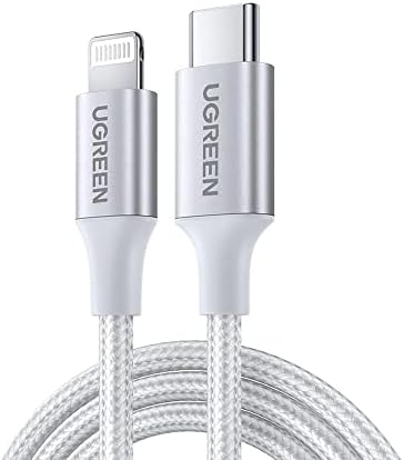 UGREEN US304-70523 USB-C to Lightning MFI Cable Alu Case with Nylon Braided 3A PD Fast Charging 1m - Silver