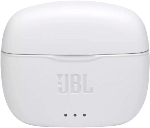 JBL Tune 215TWS True Wireless In-Ear Headphones, Pure Bass Sound, Built-In Mic, 25 Hours of Battery, Ultra-Comfortable Fit, Dual Connect, Voice Assistant, Fast USB Type-C - White, JBLT215TWSWHT