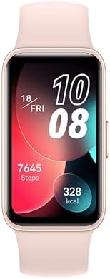 HUAWEI Band 8 Smart Watch, Ultra-thin Design, Scientific Sleeping Tracking, 2-week battery life, Compatible with Android & iOS, 24/7 Health Management, Pink