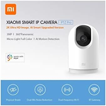 Xiaomi Mi 360° Home Security Camera 2K Pro Wlan Surveillance Camera (2304 X 1296 Pixels, 20 Fps, 128-Bit Aes Encryption, Night Mode, Ai Personal Detection, 2-Way Audio, Private Mode, Mi Home App)