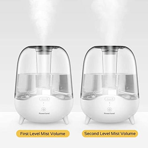 Deerma F325 Crystal Clear Ultrasonic Cool Mist Humidifier 5L Capacity Silent Aromatherapy Diffuser Transparent Water Tank |Water Mist System | 5W Power | Water Shortage Protection | 36dB - White