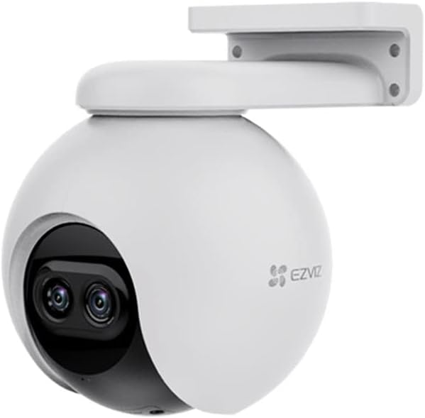 EZVIZ C8PF Full HD WiFi Surveillance Camera with Dual Lenses and Pan and Tilt Function - 360° Coverage, MicroSD Card Slot, Smart Night Vision, Black, (CS-C8PF-A0-6E22WFR)