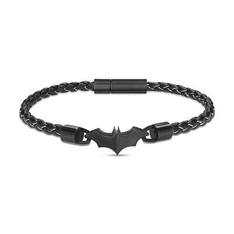 Police Batarang Leather Gents Bracelet - PEA00347