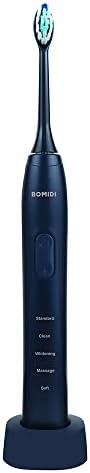 Bomidi TX5 Sonic Electric Toothbrush 38000 Vibration Rechargeable Toothbrush With Soft Bristle IPX8 Water Resistant Toothbrush DuPoint Brush Head - Blue