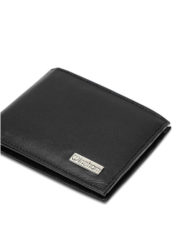 Inahom Inahom Bi-Fold Organised Wallet Flat Nappa Genuine and Smooth Leather Upper IM2021XDA0003-001-Black