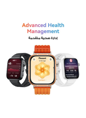 WATCH FIT 5 Pro Smartwatch, 44.5mm FullView Display, iOS & Android, upto10 Days Battery Life, Golf, Health Management, Sleep & Heart Monitor, ECG, NFC, Mini Work-out, White