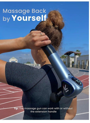 RENPHO Muscle Massage Gun with Removable Handle, RENPHO Reach Massage Gun, 5 Speed, 4 Massage Heads, 2 in 1 Deep Tissue Hand Massager | Best Price UAE | Dubai, Abu Dhabi