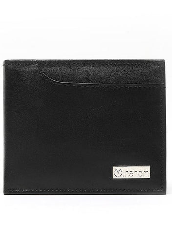 Inahom Inahom Bi-Fold Organised Wallet Flat Nappa Genuine and Smooth Leather Upper IM2021XDA0001-001-Black