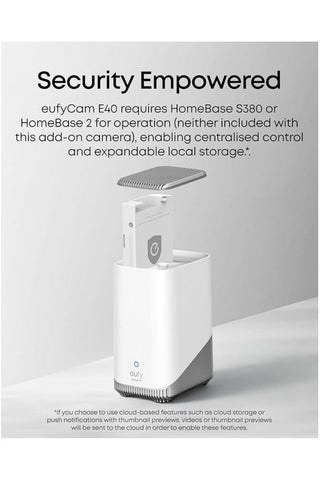 eufy Security eufyCam E40 Add-On Camera Solar Security Camera Outdoor Wireless, Continuous Power, 2K Resolution Home Security Camera, MaxColour Night Vision, 13,000mAh Battery, No Monthly Fee