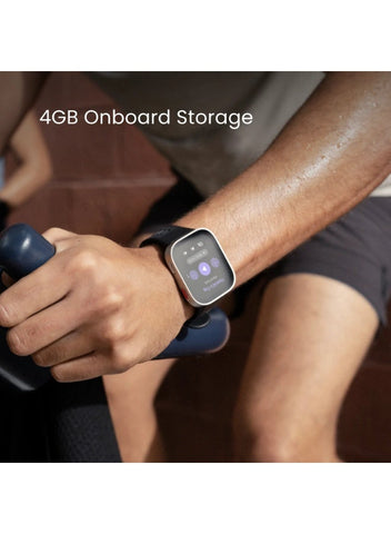 550 mAh Amazfit Bip Max 50mm Smartwatch, 2.07" AMOLED Display, 20 Days of Battery, GPS, 4GB Storage, Offline Maps, Fitness Tracker, Hybrid Training, 150+ Sports, HYROX Mode, 5 ATM for Android & iPhone, Silver silver