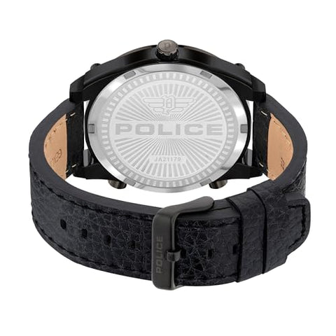 POLICE Wing Hybrid Quartz Automatic Watch For Men With Leather Strap