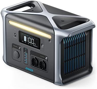 Anker 757 Power Station, Portable Powerhouse 1229Wh, LiFePO4 Battery, Charging from 0-80% in 1 Hour 1500W Mobile Power Supply, 2 USB-C Ports 100W Max, LED Light for Camping, Caravans Details: