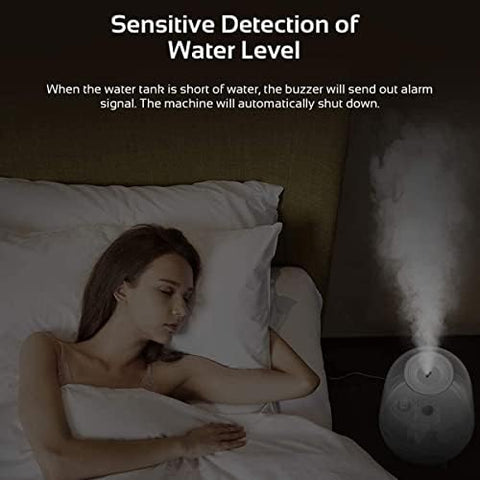 Deerma F325 Crystal Clear Ultrasonic Cool Mist Humidifier 5L Capacity Silent Aromatherapy Diffuser Transparent Water Tank |Water Mist System | 5W Power | Water Shortage Protection | 36dB - White