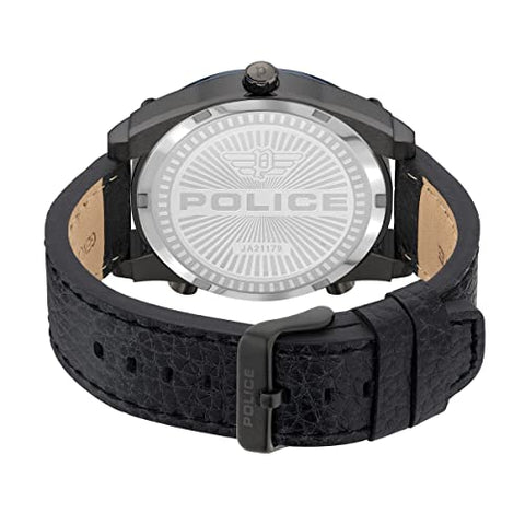 POLICE Wing Hybrid Quartz Automatic Watch For Men With Leather Strap