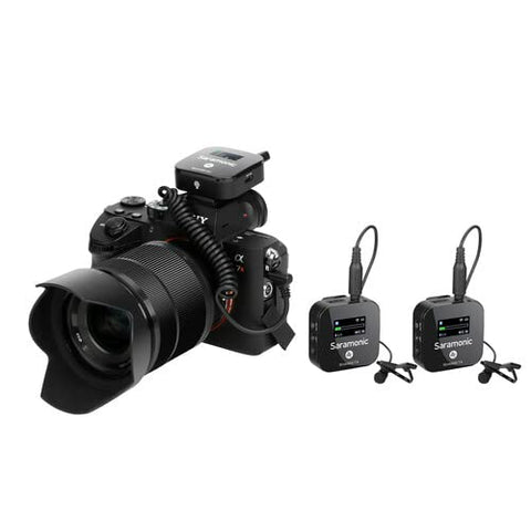 Saramonic 2-Person Wireless Mic System with Premium Lavaliers for Cameras, Mobile Devices & More with Charging Case and TRS, TRRS, Lightning, USB-C Output Cables (Blink 900 B2) (Blink900 B2)