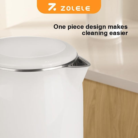ZOLELE Electric Kettle SH1701B 1.7L Capacity Stainless Steel Electric Kettle With Double Walled Glass Lid,1800W Fast Boiling, Keep-Warm Function,Safety Feature, Cold Touch Handle & Swivel Base - Black