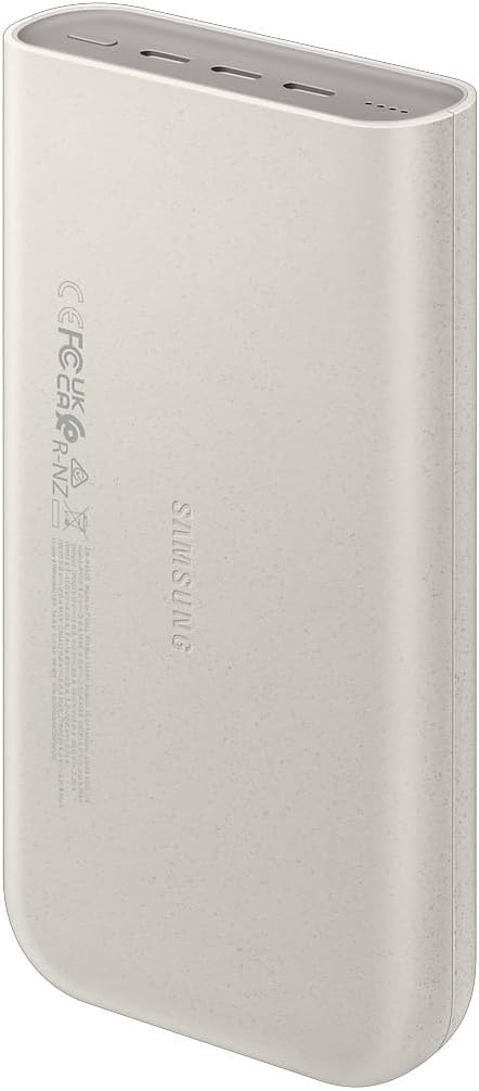 Samsung 20000mAh 45W Battery Pack with Three Type C Ports, Beige