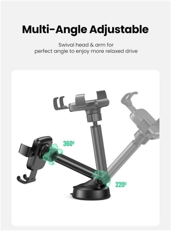 UGREEN 60990 Gravity Phone Holder with Suction Cup (Black) LP200