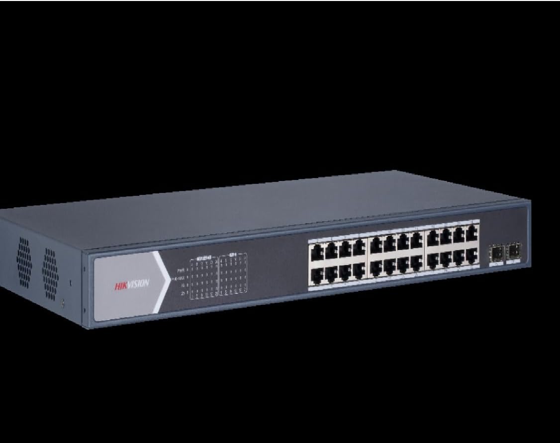 Hikvision 24 Port Gigabit Unmanaged POE Switch DS-3E0526P-E/M Compitale with JK Visionn BNC