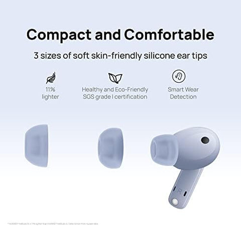 HUAWEI FreeBuds 5i Wireless Earphone, TWS Bluetooth Earbuds, Hi-Res sound, multi-mode noise cancellation, 28 hr battery life, Dual device connection, Water resistance, Comfort wear, Isle blue