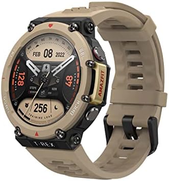 Amazfit T Rex 2 Smart Watch, Premium Multisport GPS Sports Real time Navigation, 150+ Modes, Heart Rate, SpO2 Monitoring, Khaki