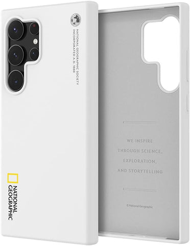 National Geographic Silicone Case V2 for Samsung Galaxy S24 Ultra - White