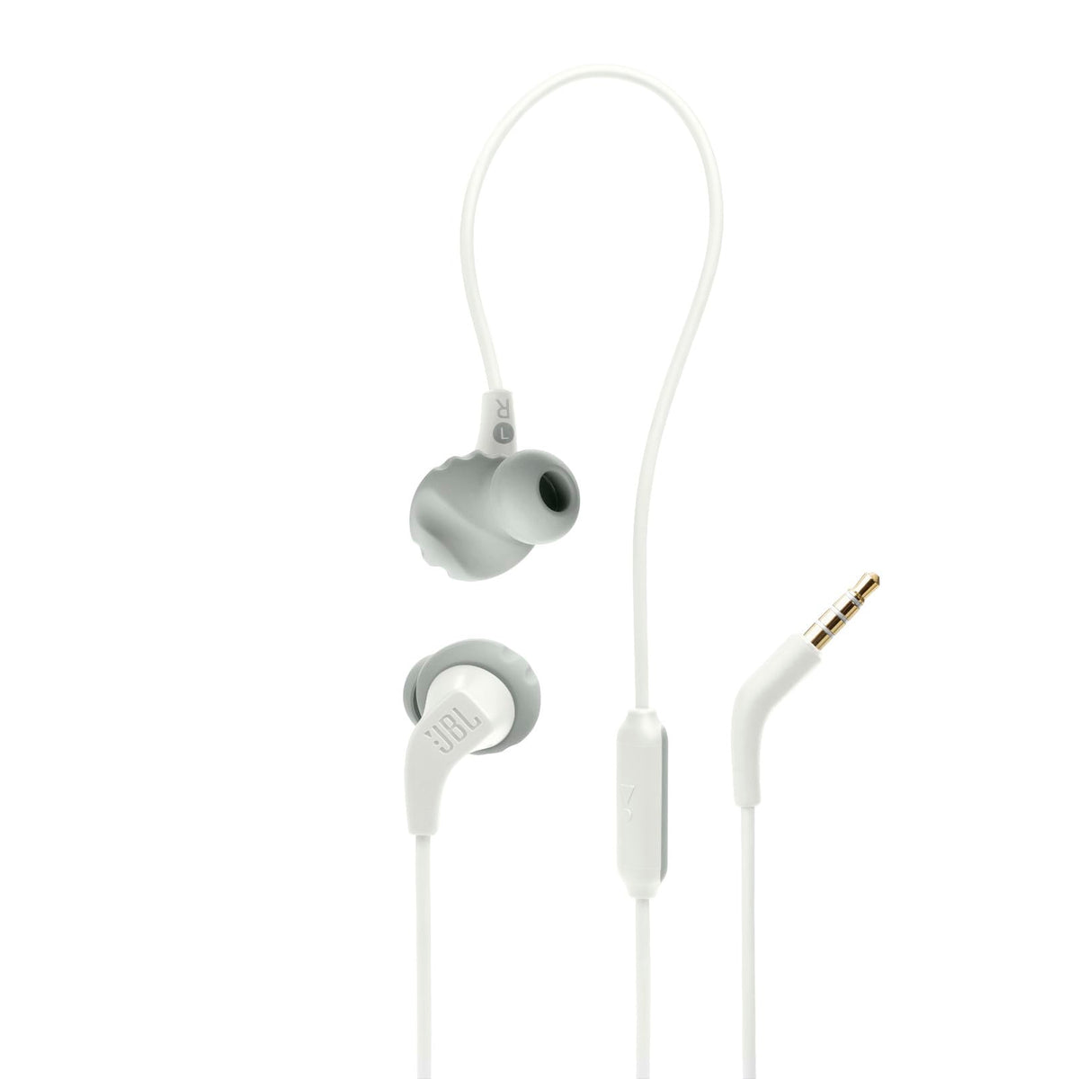 JBL Endurance Run 2 Waterproof Wired Sports In-Ear Headphones, Fliphook Desigh, Flexsoft Technology, IPX5 Sweatproof, Hands-Free Calls, Magnetic Buds - White, JBLENDURRUN2WHT