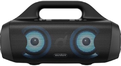 Anker Soundcore Select Pro, Outdoor Bluetooth Speaker with BassUp Technology, IPX7 Waterproof, 16H Playtime, App, LED Lights, Built-in Handle, Portable Bluetooth Speaker for Outdoors, Camping