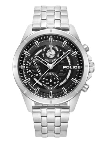 Police Malawi Analog Gents Watch With Stainless Steel Bracelet Water Resistant 45mm