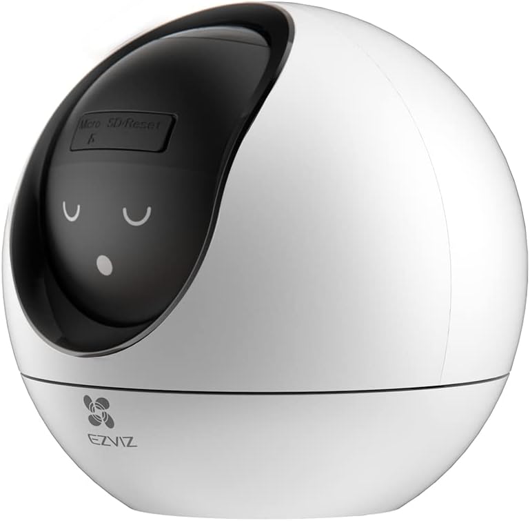 EZVIZ C6 Security WiFi Camera, 2K+ Indoor Home camera with AI Powered Human & Pet & Sound Detection, Night Vision, Auto-Zoom Tracking, Two Way Audio & Calling, 2.4G/5G WiFi, SD Card/Cloud Storage