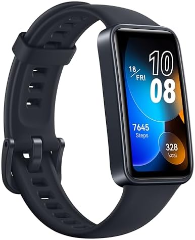 HUAWEI Band 8 Smart Watch, Ultra-thin Design, Scientific Sleeping Tracking, 2-week battery life, Compatible with Android & iOS, 24/7 Health Management, Black