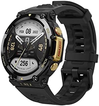 Amazfit T Rex 2 Smart Watch, Premium Multisport GPS Sports Watch, Real-time Navigation, 150+ Sports Modes, Heart Rate, SpO2 Monitoring, Black Gold