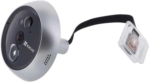 EZVIZ DP2C 1080p Video Door Viewer Peephole Camera with 4.3" Color Screen Display, Built in Chime, Rechargable Battery, APP Viewing, Two Way Audio, PIR Motion Detection, Metal Housing, Cloud/SD