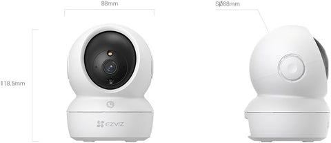 H6c Pro 2K (3MP) Smart Home Camera with 360° Pan & Tilt, Color Night Vision, and AI Motion Detection, White